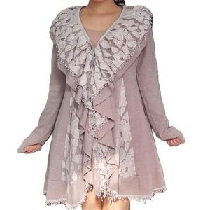 Hopeless Romantic Lace Ruffle Cardigan